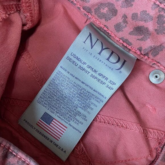 NYDJ Ami Skinny Leopard Print Denim Jeans - Women’s 0P - Picture 8 of 9